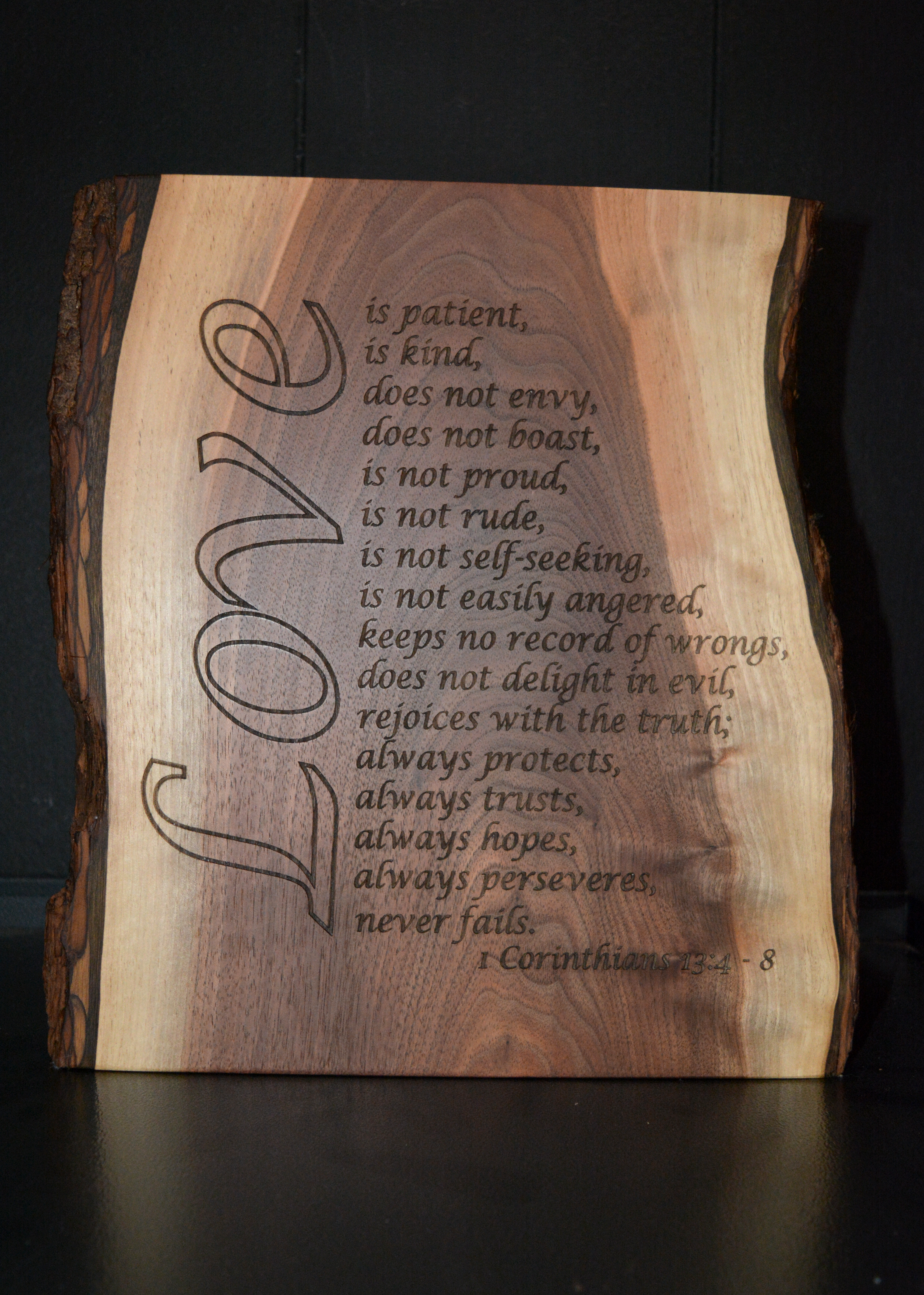 Walnut Plaque: Love...